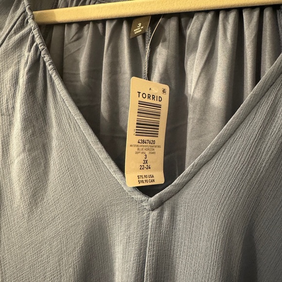 Torrid Blue Ruffled Bishop Sleeve Sundress - Picture 4 of 5